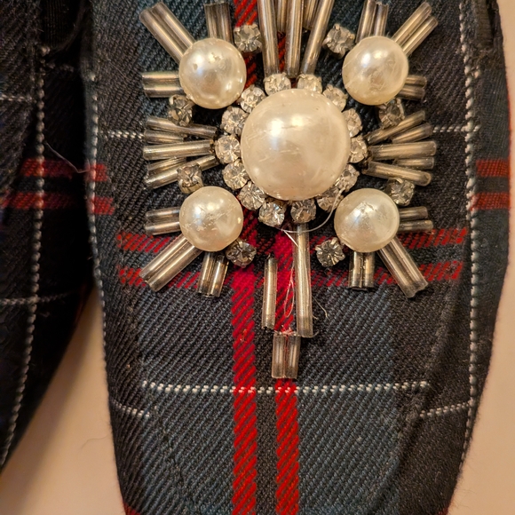 J CREW Women's Plaid Loafers with Embellishments | 6M - Picture 3 of 5